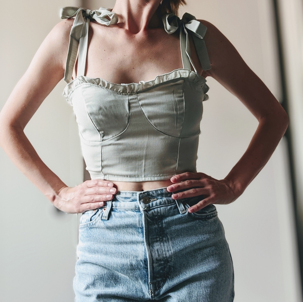 Mint bustier top